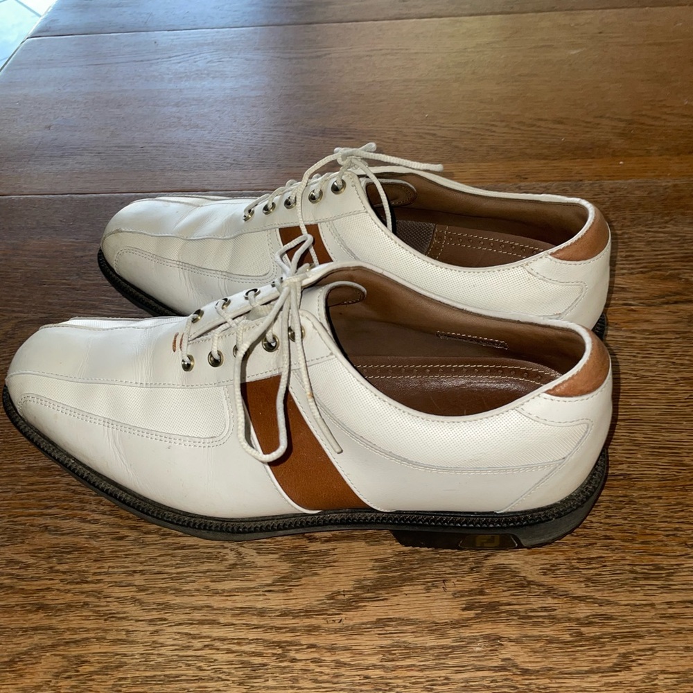 Footjoy Golf  Shoes Classic White Leather- 52062 Mens Size 10 1/2